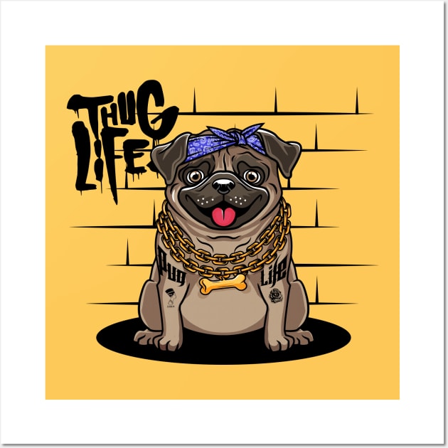 pug life Wall Art by redwane